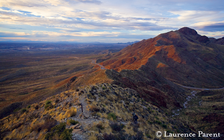 view of the Franklin Mountains ridge line