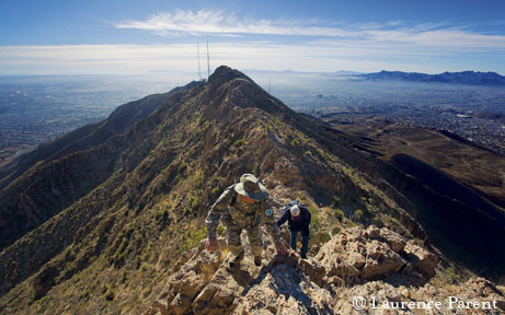 steep ascents required using hands and feet to climb