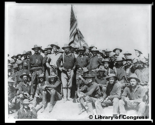 Roosevelt with his men