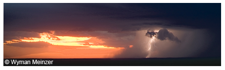 A lightning exhibition over the badlands and big ranch country between Benjamin and Truscott.