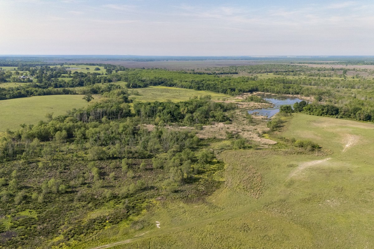 Ariel shot of new state property along the Trinity River