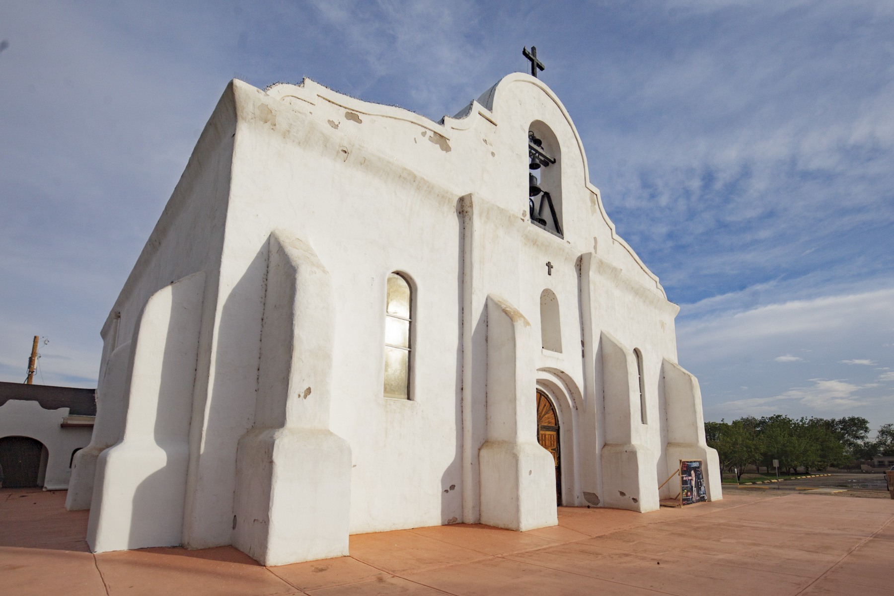 White Spanish Mission in El Paso