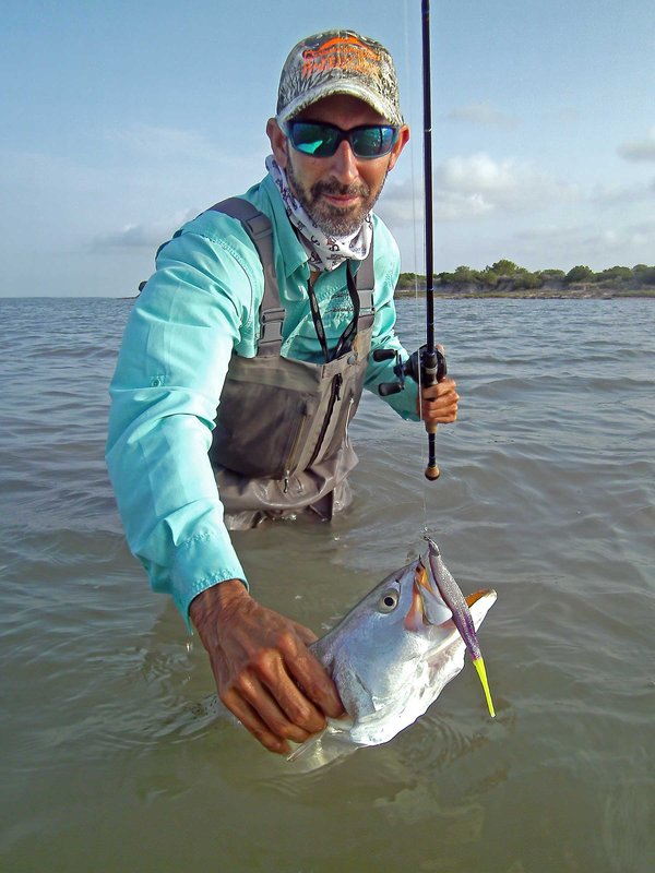 Wade fishing for speckled seatrout